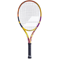 Best deal ๐ Babolat Pure Aero Rafa Junior 26 Strung Yellow Orange Purple ๐