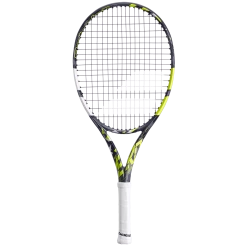 New โ๏ธ Babolat Pure Aero Junior 25 Strung Grey Yellow White ๐
