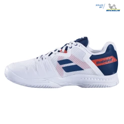 Cheapest 🌟 Babolat SFX3 All Court Men White/Estate Blue ❤️ -Deals Tennis Store 30S20529 SFX3 AC M 1005 2 int