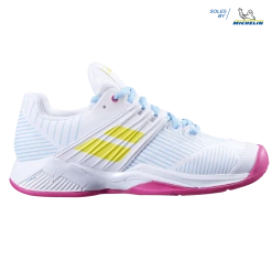 Coupon 🎉 Babolat Propulse Fury Clay 👩 Women White/Sulphur Spring ✨