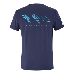 Deals 😀 Babolat Drive Cotton Tee Blue 🎁 -Deals Tennis Store 4US21441X Drive Coton Tee M 4086 3 back