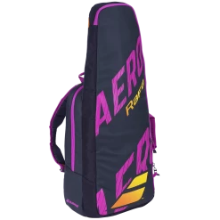 Deals ❤️ Babolat 🎒 Backpack Pure Aero RAFA Black Orange Purple ⭐ -Deals Tennis Store 753097 BP PURE AERO RAFA 363 3 4 Back Unfolded