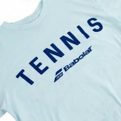 Outlet ❤️ Babolat Tennis Logo Tee Ice Blue 🔔 -Deals Tennis Store 911092 Tennis Logo Tee U12 4 closeup scaled