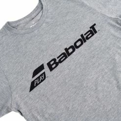 Wholesale 🔥 Babolat Long Sleeve Logo Tee Heather Grey ✔️ -Deals Tennis Store 911093 Long Sleeve Logo Tee U05 4 closeup scaled